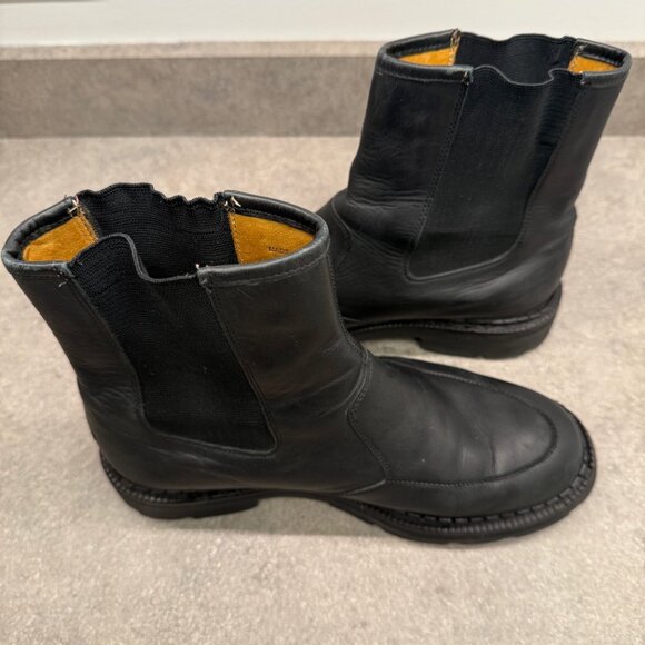 Cole Haan 8 Chelsea Black Leather Fall Boots Pull On Waterproof Rain Booties - Picture 9 of 16
